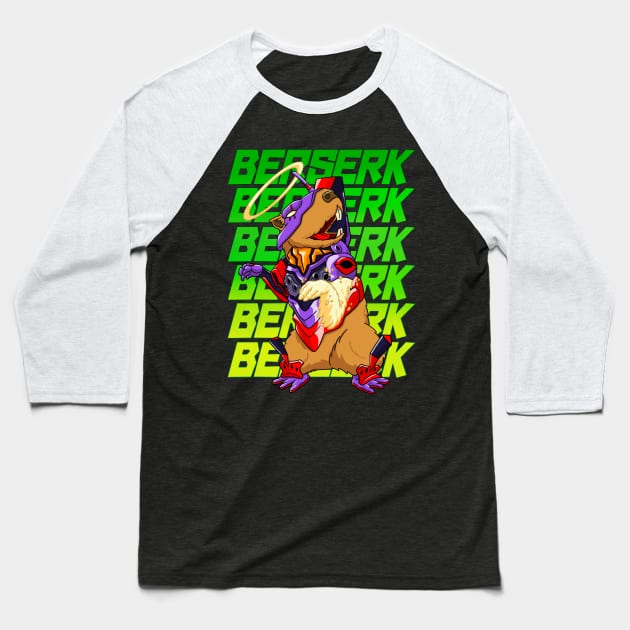 Berserk Capybara Baseball T-Shirt by DrawingsFromHell